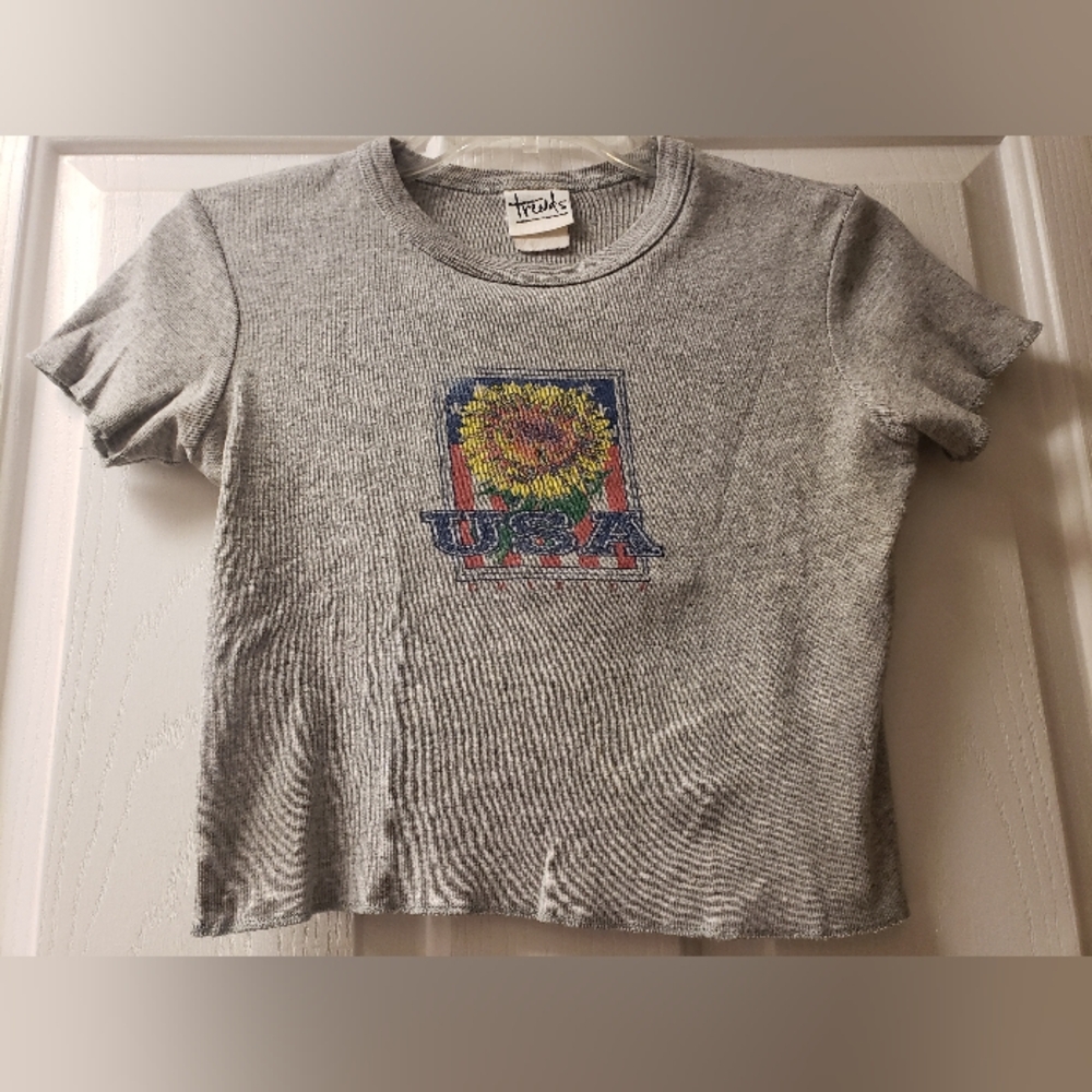 Gray Sunflower Tee